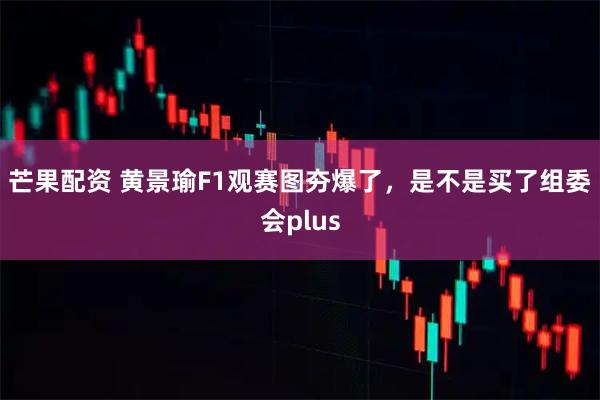 芒果配资 黄景瑜F1观赛图夯爆了，是不是买了组委会plus