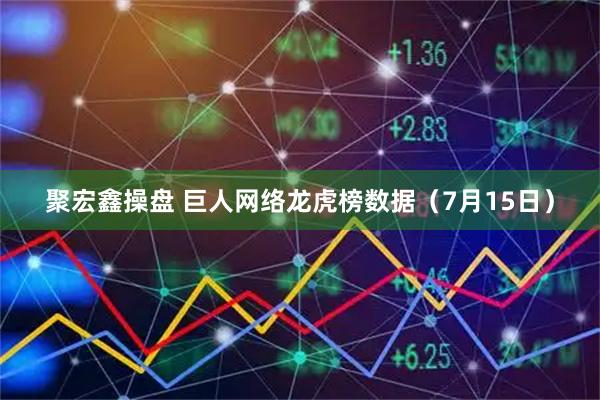 聚宏鑫操盘 巨人网络龙虎榜数据（7月15日）